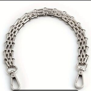 🔥NEW Silvery Metal Chain Handbag Shoulder Strap High-Quality, Durable 35 inches